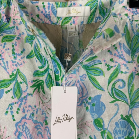 Lilly Pulitzer Aldora Linen Shorts Floral Print NWT Size 0 - Picture 4 of 10